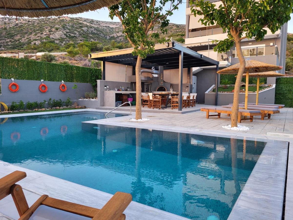 "Stergiou Luxury Apartment 2Nd Floor" Με Κοινη Πισινα Saronida Ngoại thất bức ảnh